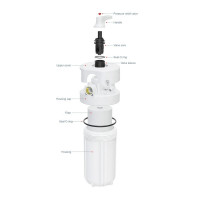 This newly designed high-flow 10inch big white filter housing whole house filtration system backwash function